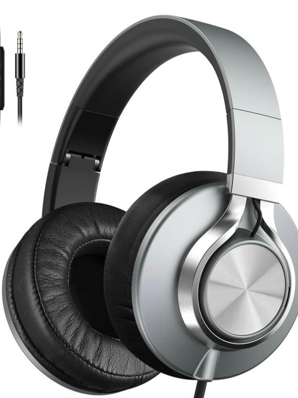 NEW - Wired Headphones with Microphone Volume Control, Noise Reduction Foldable